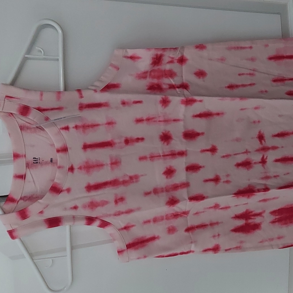 Gap kids pink tye die sleevless dress